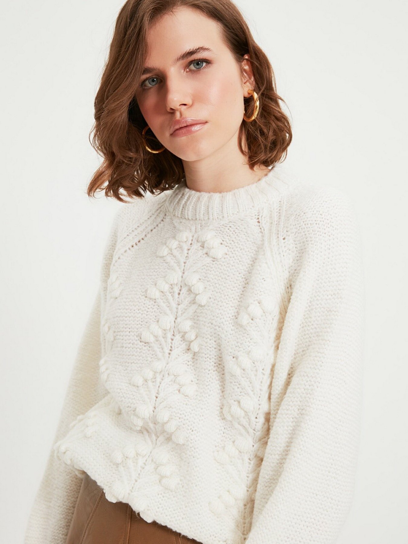 Джемпер Trendyol модель TWOAW22KZ0275/Ekru Джемпер Trendyol модель TWOAW22KZ0275/Ekru Фото