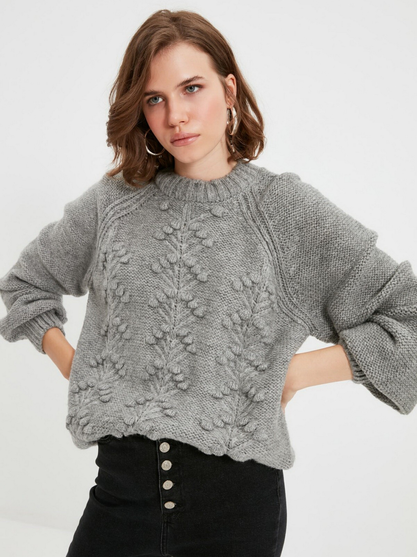 Джемпер Trendyol модель TWOAW22KZ0275/Gri Фото