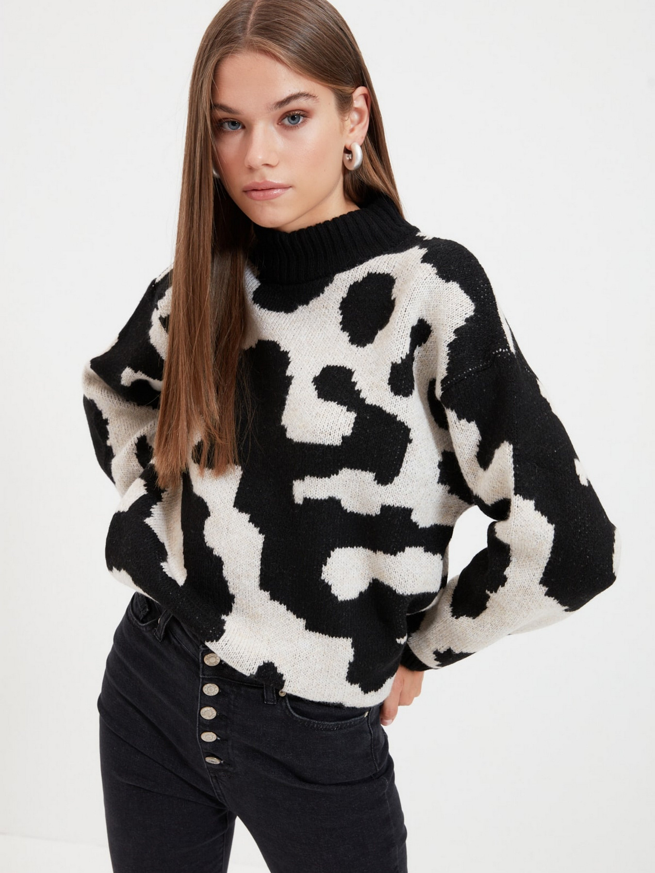 Джемпер Trendyol модель TWOAW22KZ0244/Siyah Джемпер Trendyol модель TWOAW22KZ0244/Siyah Фото