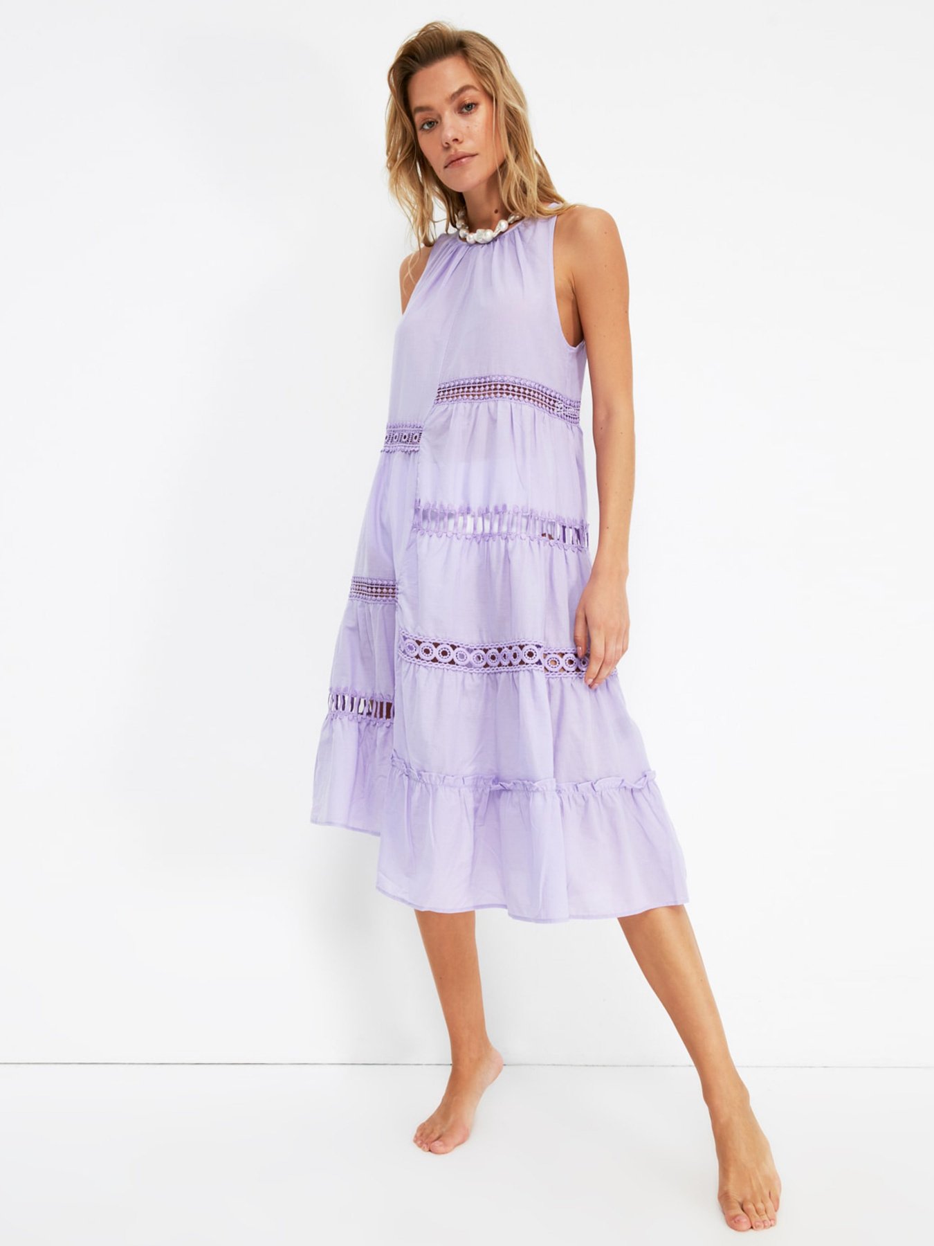 Сукня міді Trendyol модель TBESS21EL3864/Lila Фото
