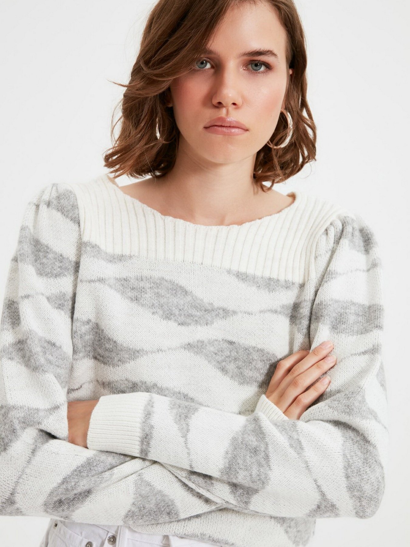 Джемпер Trendyol модель TWOAW22KZ0461/Ekru Джемпер Trendyol модель TWOAW22KZ0461/Ekru Фото