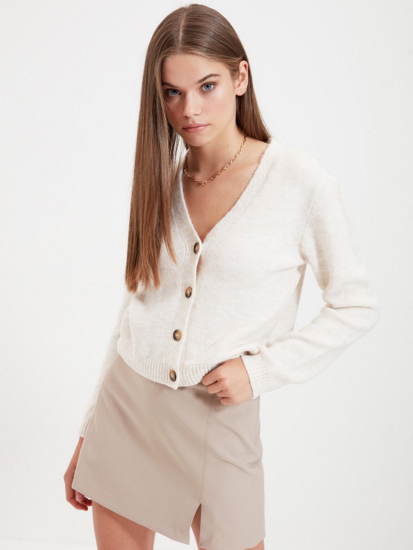 Кардиган Trendyol модель TWOAW22KZ0779/Ekru Фото