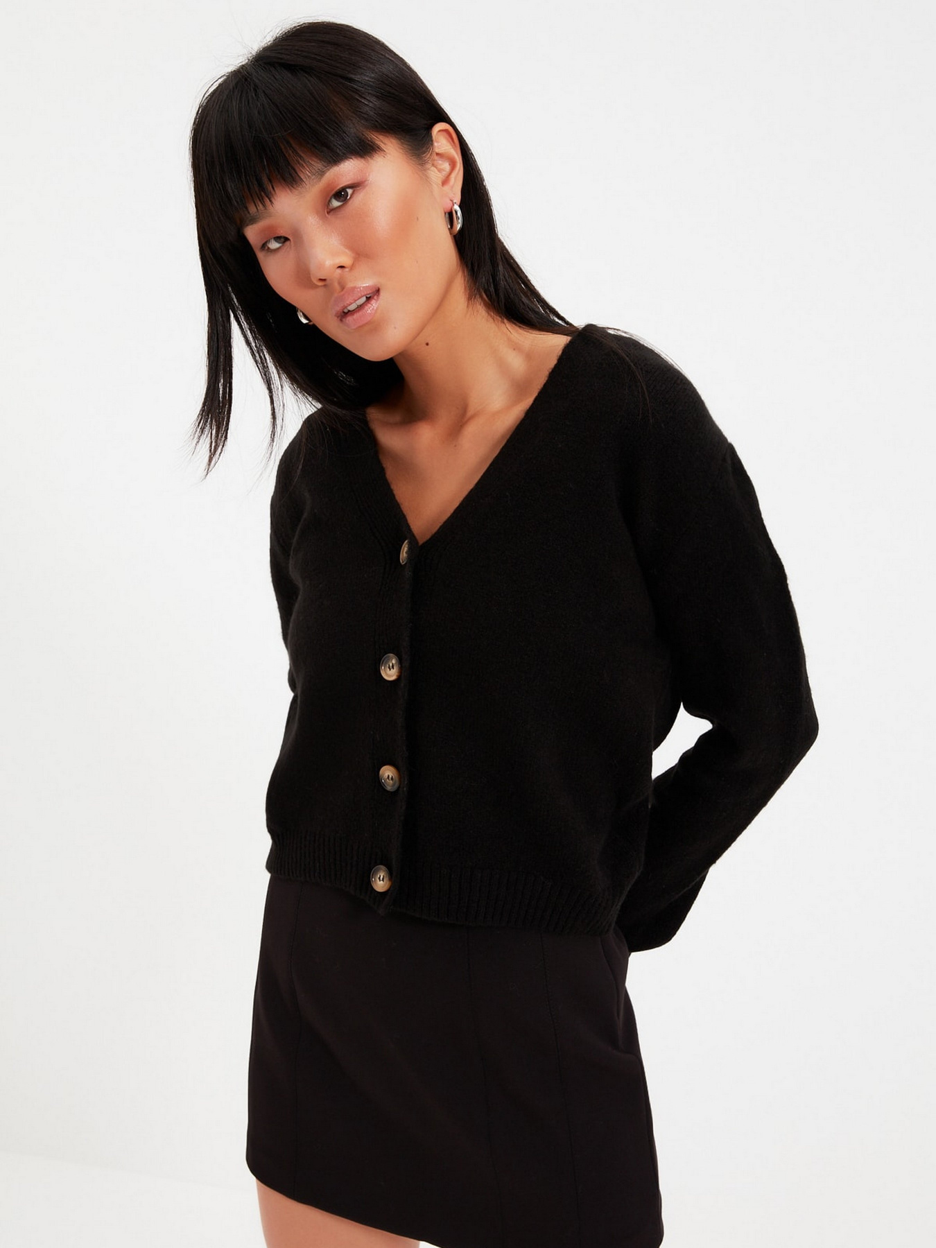 Кардиган Trendyol модель TWOAW22KZ0779/Siyah Фото