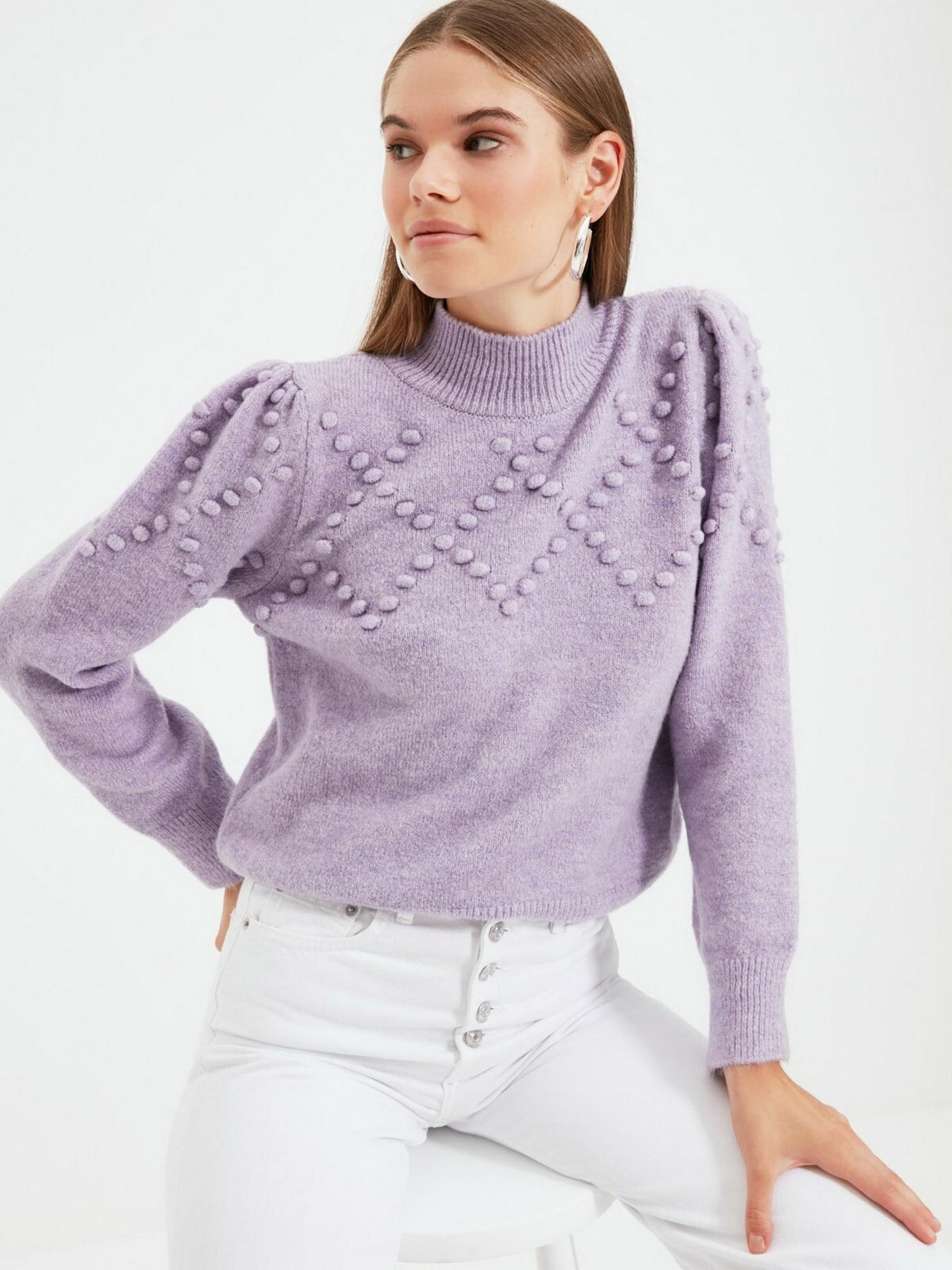 Джемпер Trendyol модель TWOAW22KZ0506/Lila Фото