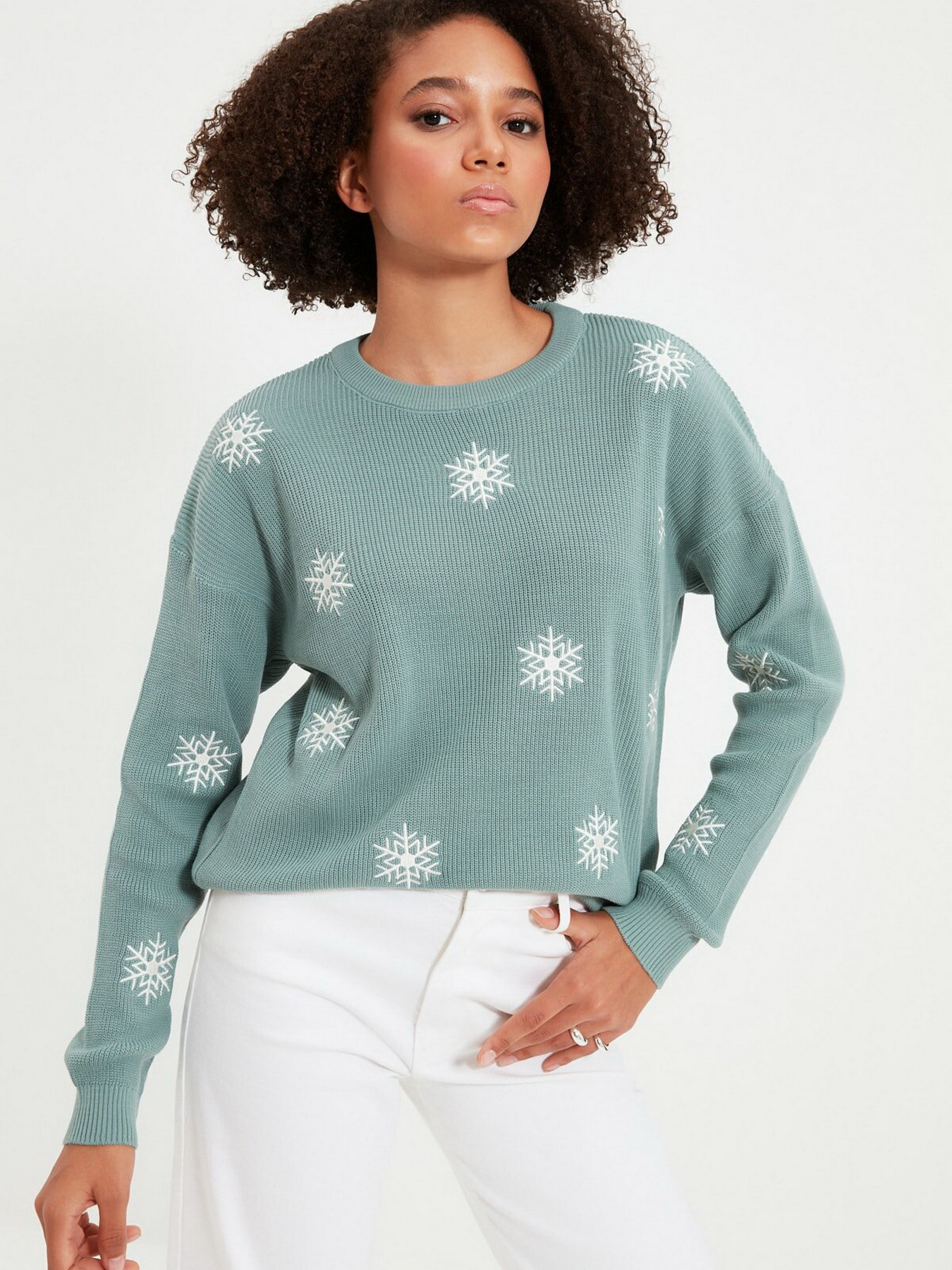 Джемпер Trendyol модель TWOAW22KZ0736/Mint Фото