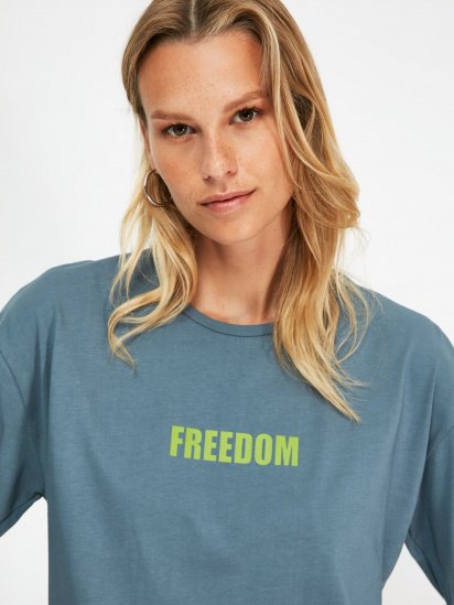 Футболки і поло Trendyol модель TWOSS21TS0316/Indigo — фото 3 - INTERTOP