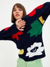 Джемпер Trendyol модель TWOAW22KZ0908/Lacivert Джемпер Trendyol модель TWOAW22KZ0908/Lacivert Фото