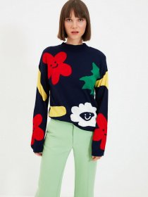 Джемпер Trendyol модель TWOAW22KZ0908/Lacivert Джемпер Trendyol модель TWOAW22KZ0908/Lacivert Фото