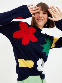 Джемпер Trendyol модель TWOAW22KZ0908/Lacivert Джемпер Trendyol модель TWOAW22KZ0908/Lacivert Фото