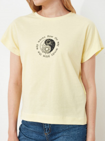 Футболка Trendyol модель TWOSS21TS1721/Sarı Фото