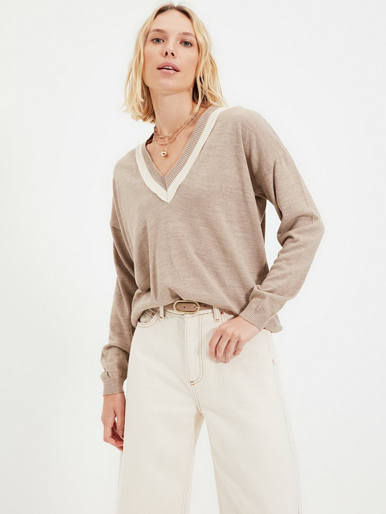 Джемпер Trendyol модель TWOAW22KZ0975/Bej Фото