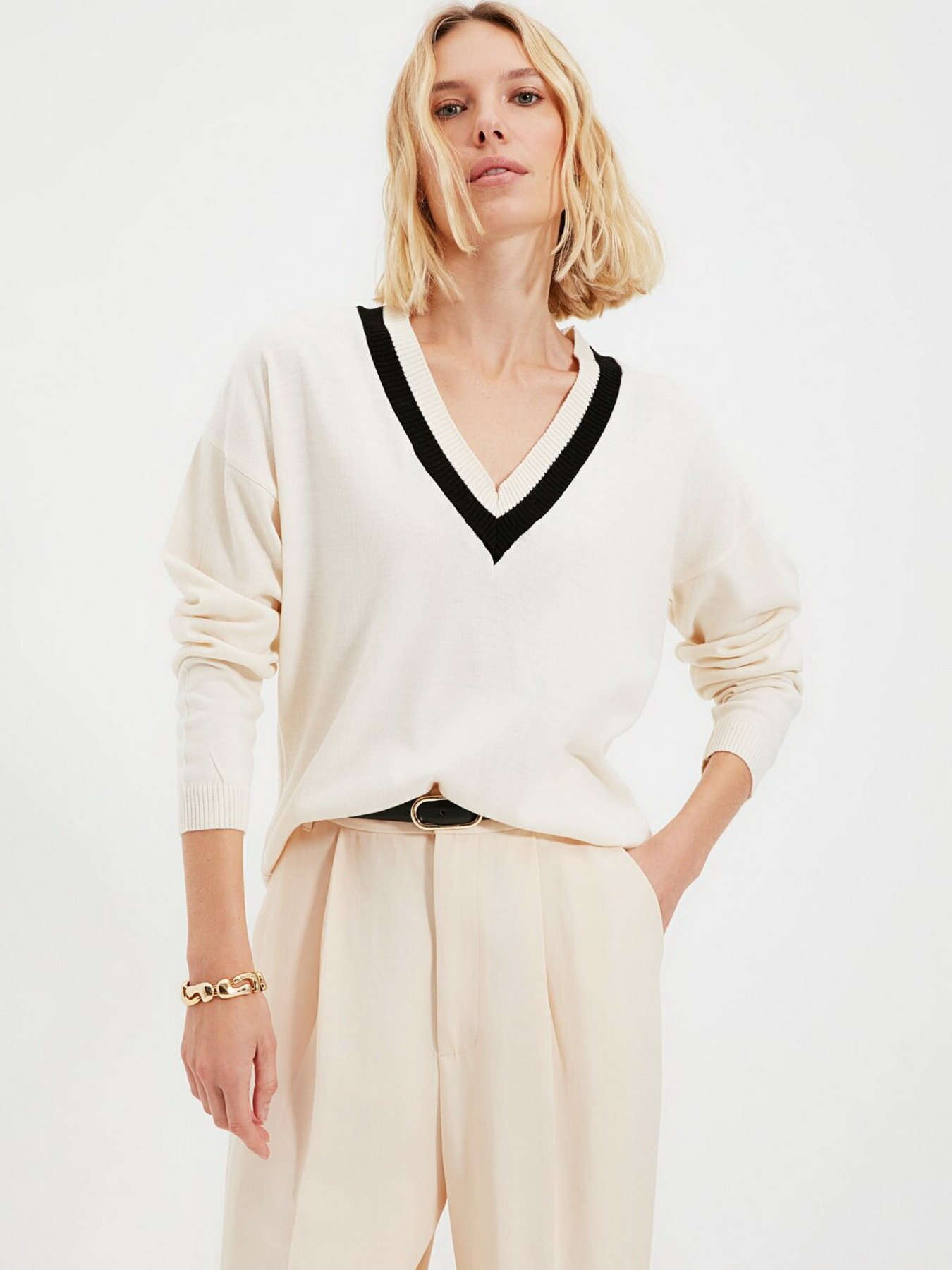 Джемпер Trendyol модель TWOAW22KZ0975/Ekru Фото