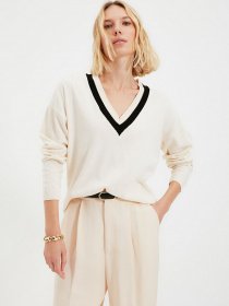 Джемпер Trendyol модель TWOAW22KZ0975/Ekru Джемпер Trendyol модель TWOAW22KZ0975/Ekru Фото