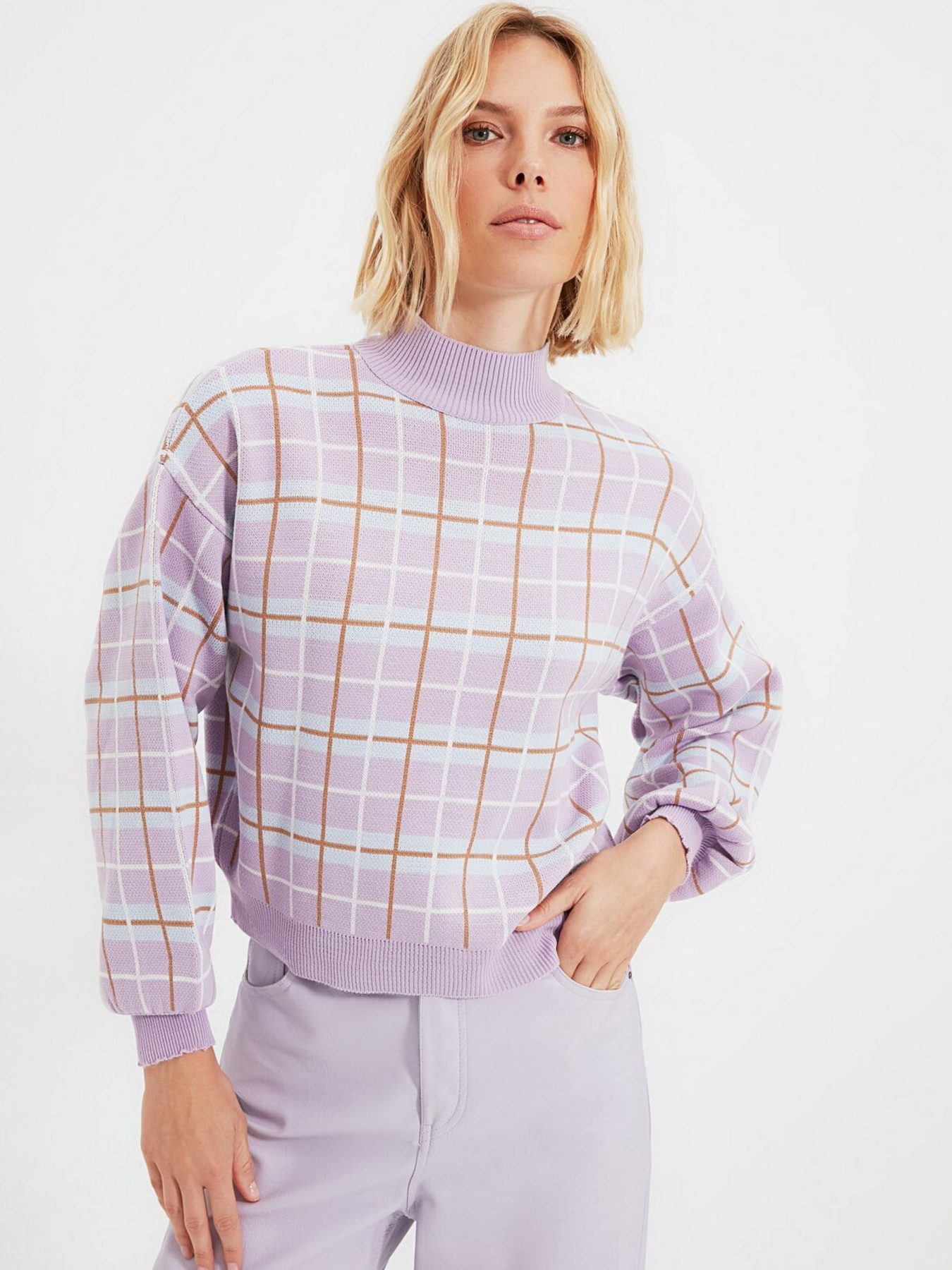 Джемпер Trendyol модель TWOAW22KZ1122/Lila Фото