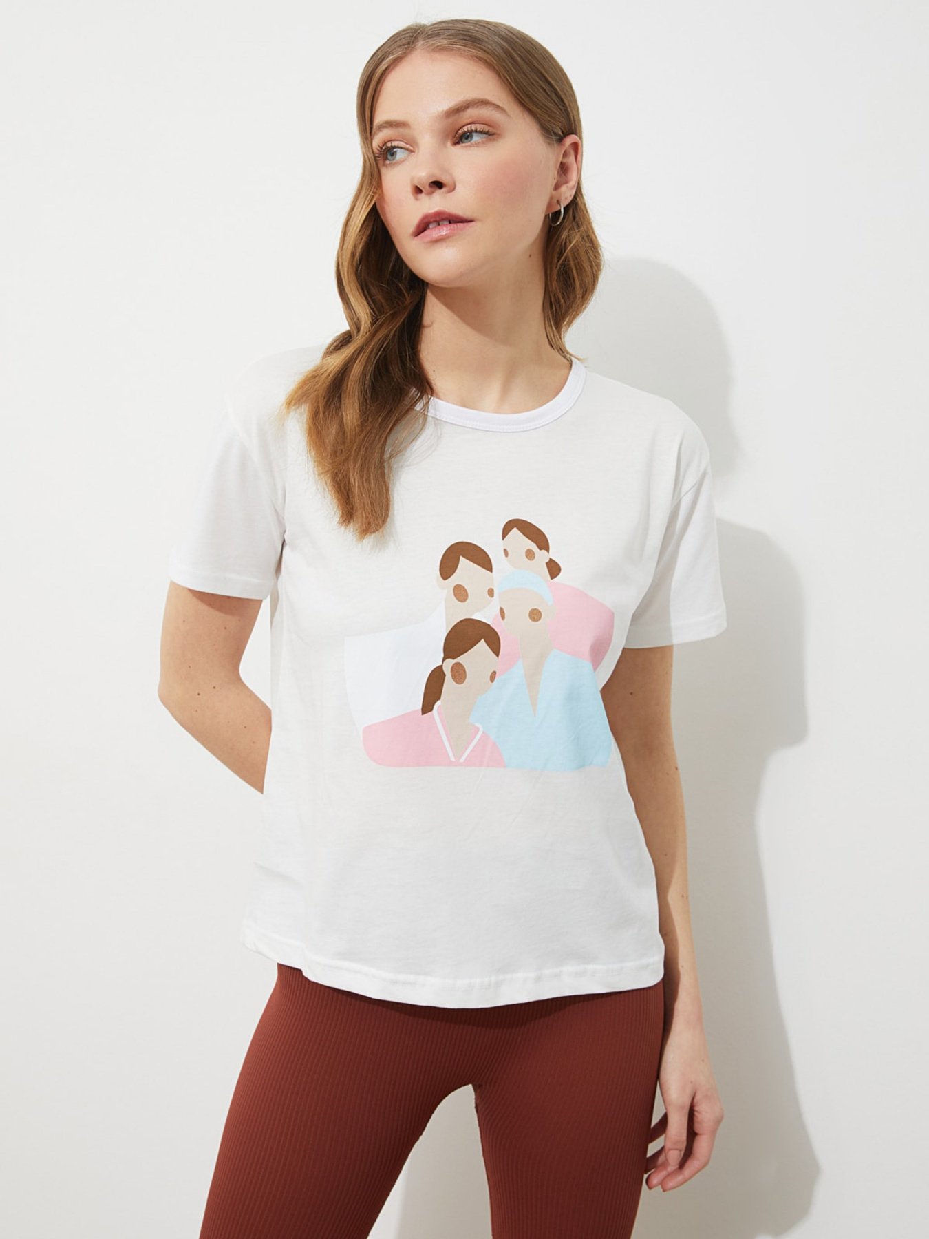 Футболка Trendyol модель TWOSS21TS2548/Beyaz Фото