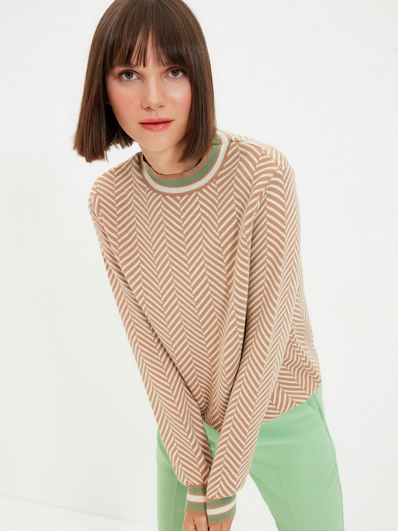 Джемпер Trendyol модель TWOAW22KZ1322/Camel Фото