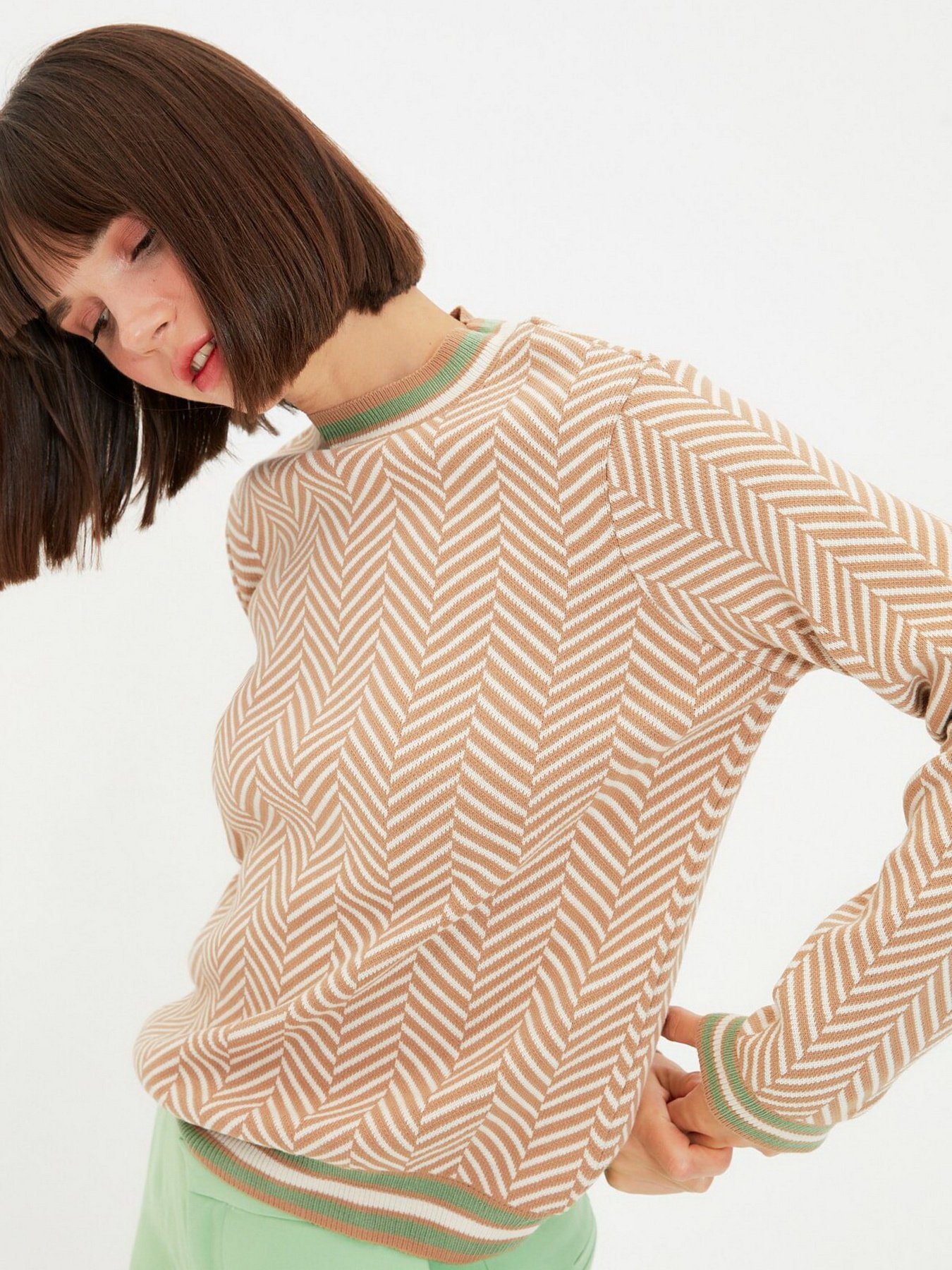 Джемпер Trendyol модель TWOAW22KZ1322/Camel Джемпер Trendyol модель TWOAW22KZ1322/Camel Фото