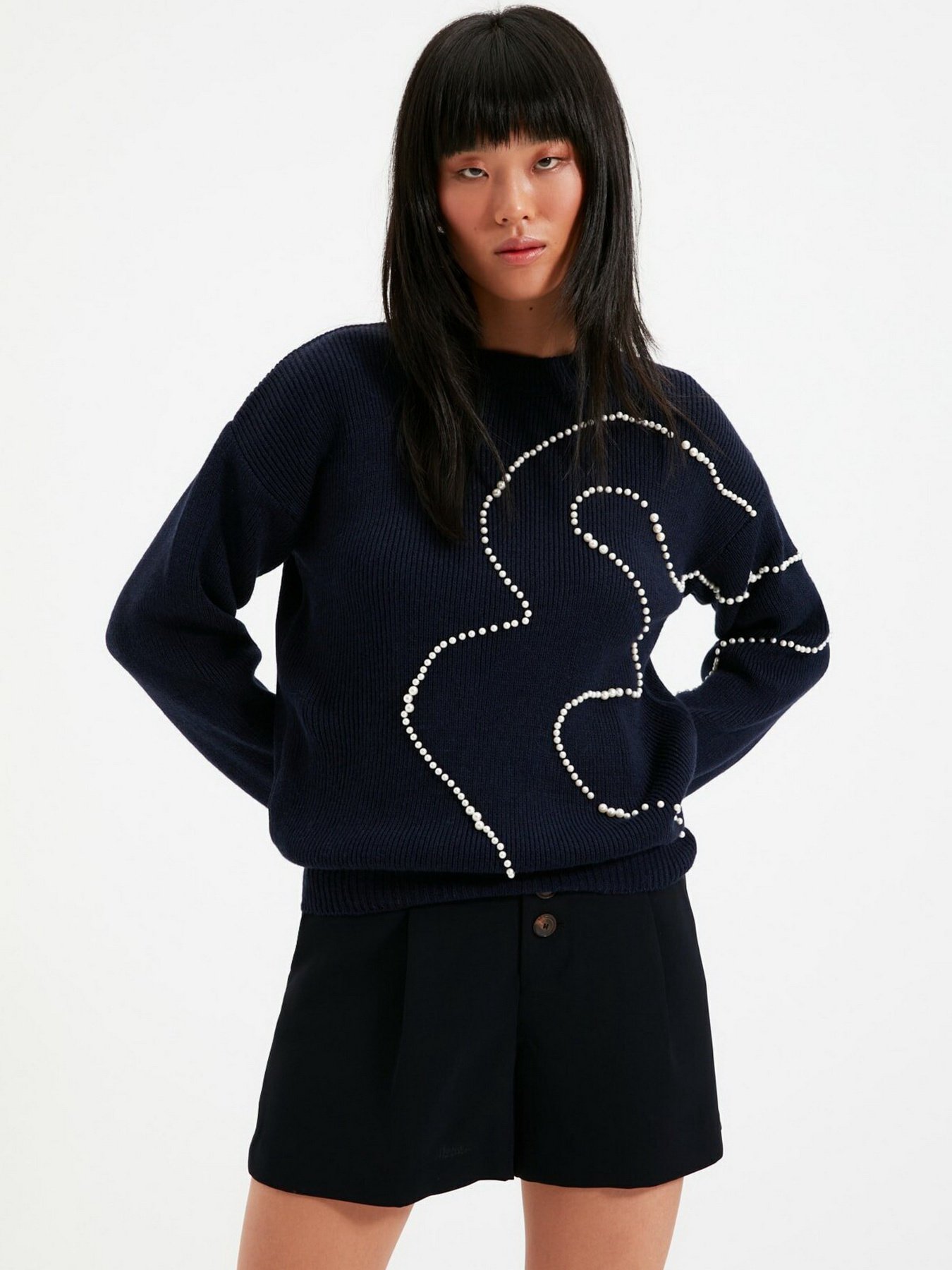 Джемпер Trendyol модель TWOAW22KZ1496/Lacivert Фото