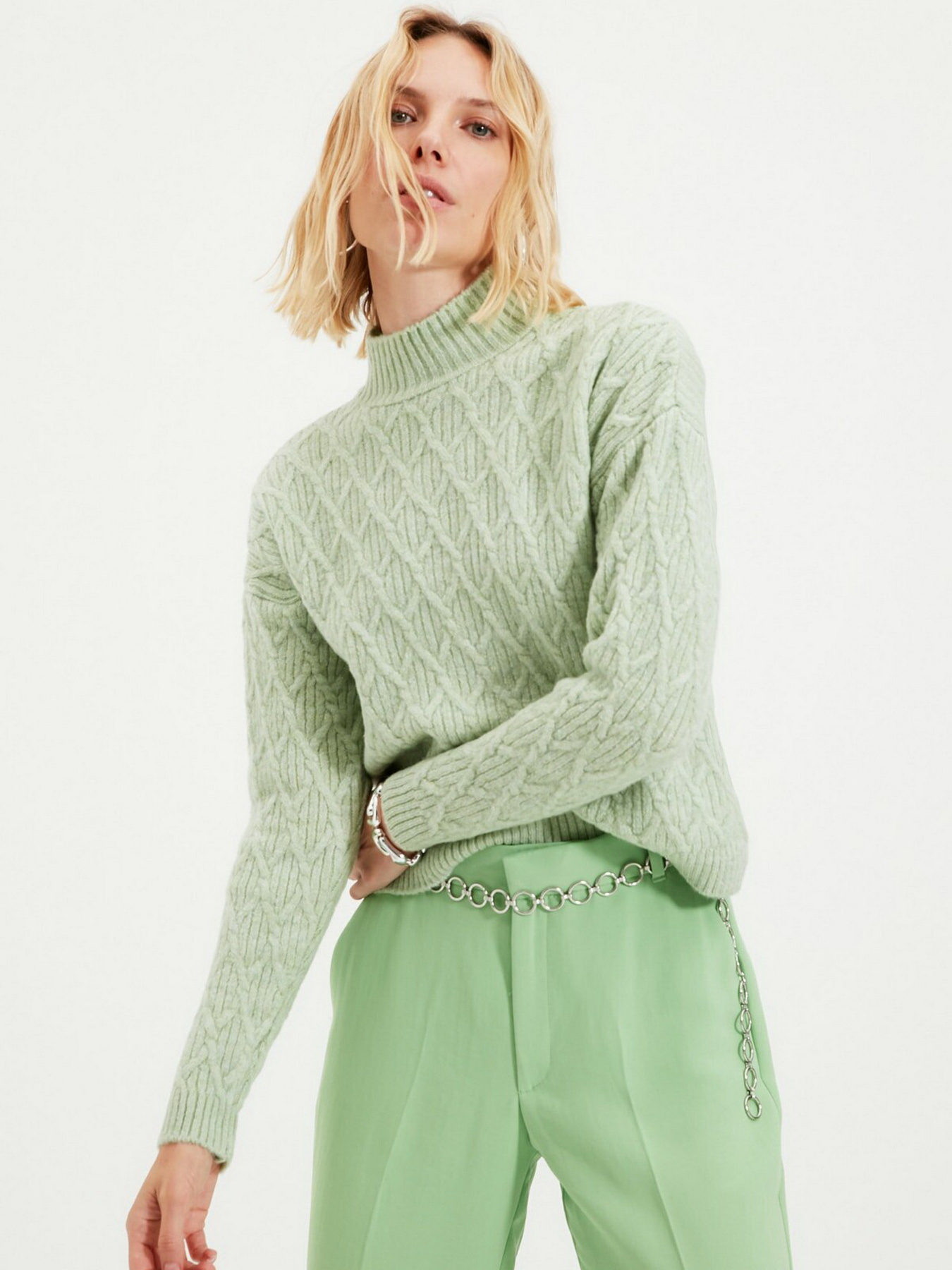 Джемпер Trendyol модель TWOAW22KZ1554/Mint Фото