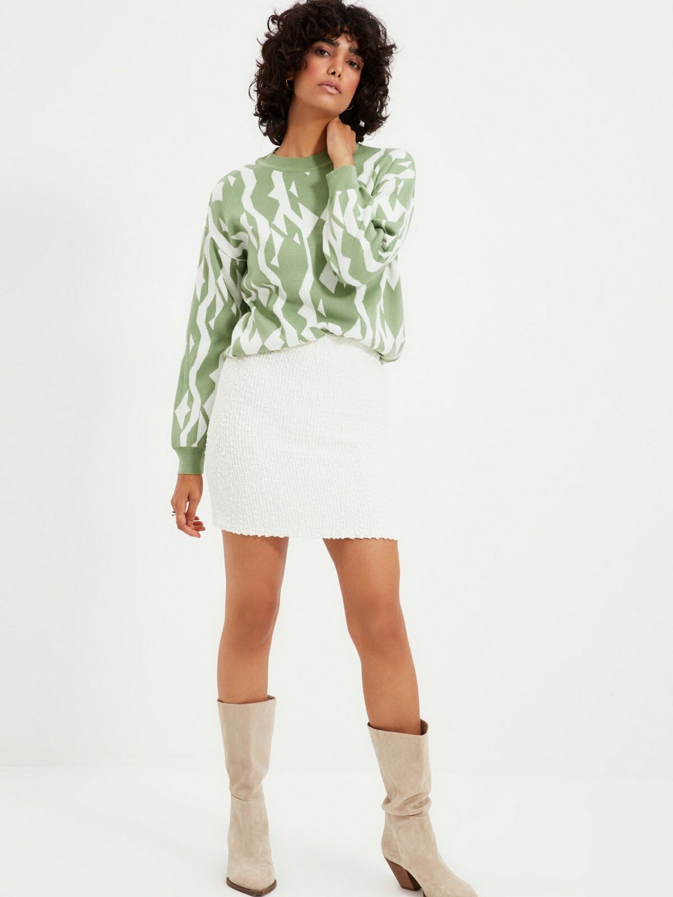 Джемпер Trendyol модель TWOAW22KZ1649/Mint Джемпер Trendyol модель TWOAW22KZ1649/Mint Фото