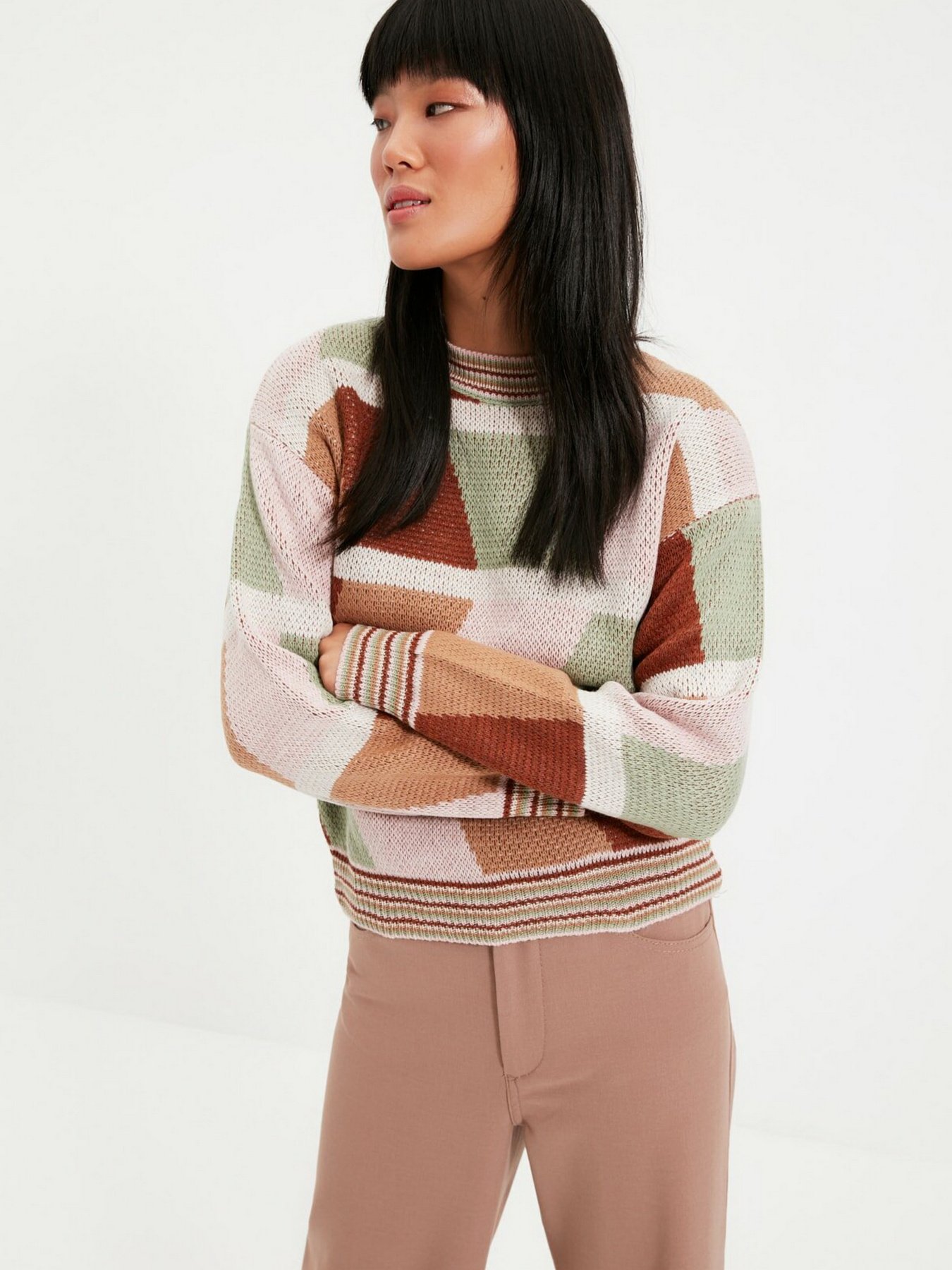 Джемпер Trendyol модель TWOAW22KZ1664/Camel Фото