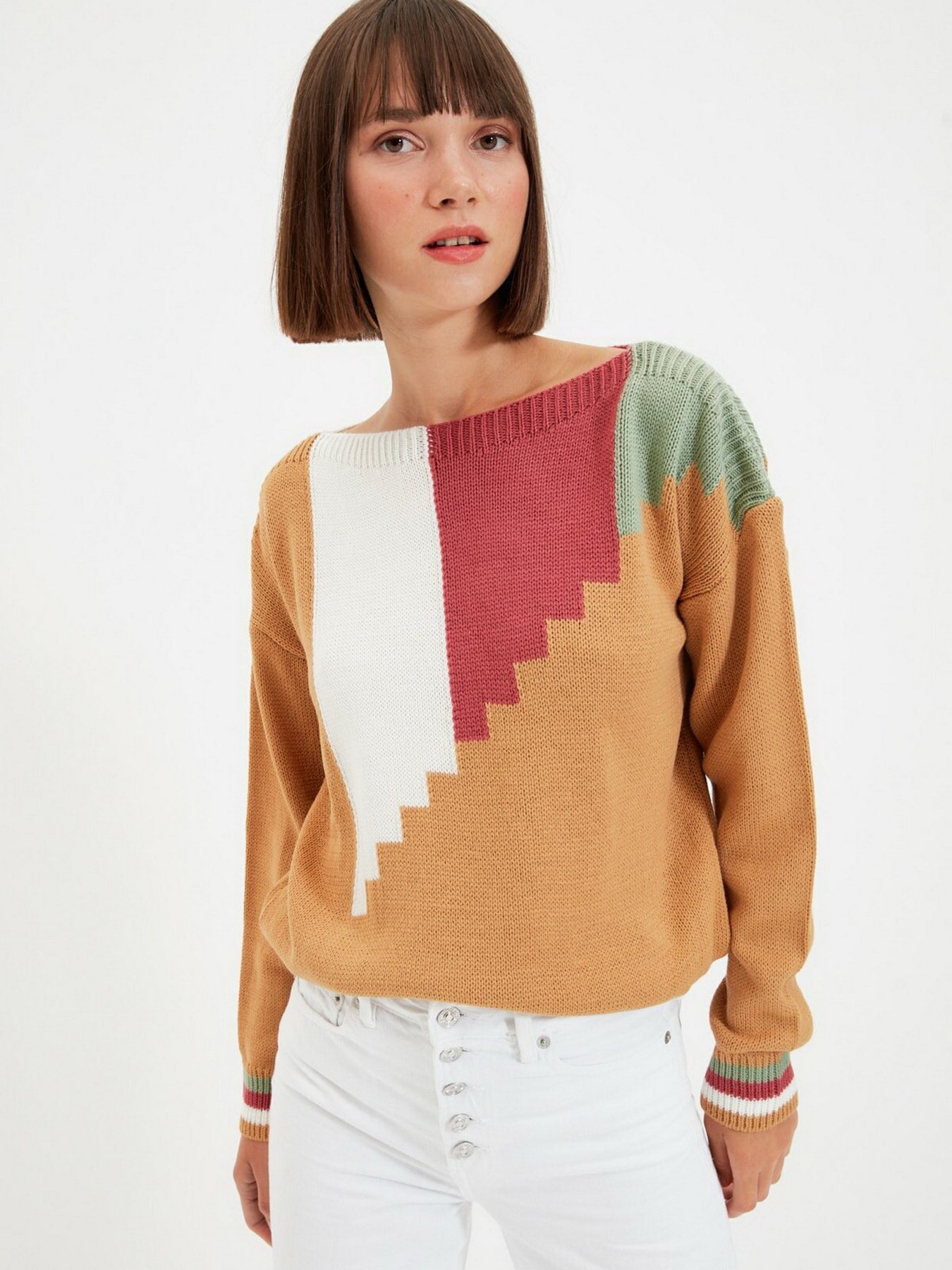 Джемпер Trendyol модель TWOAW22KZ1733/Bej Джемпер Trendyol модель TWOAW22KZ1733/Bej Фото