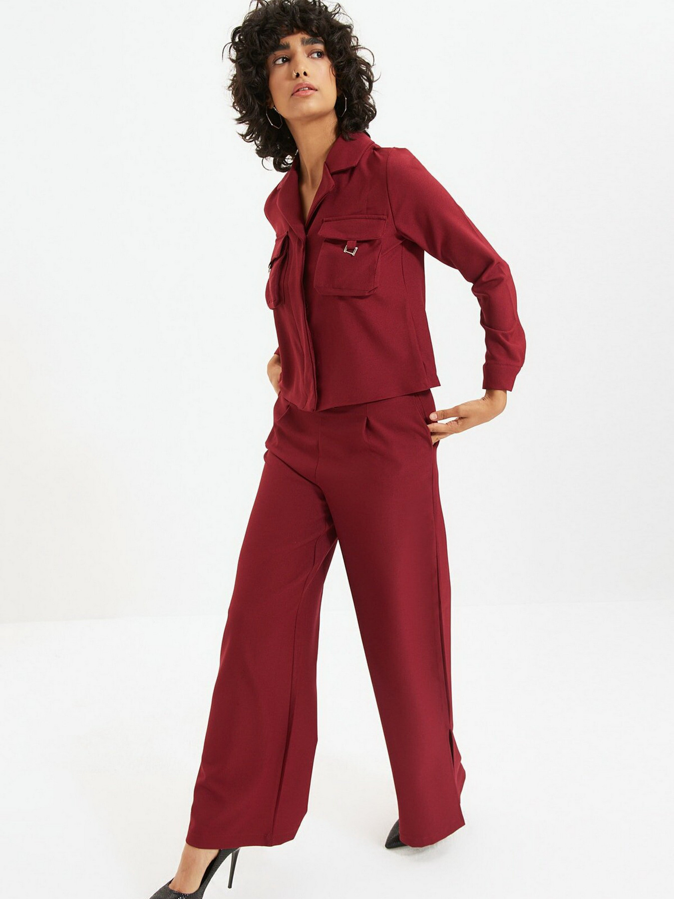 Палаццо Trendyol модель TWOAW22PL0038/Bordo Палаццо Trendyol модель TWOAW22PL0038/Bordo Фото