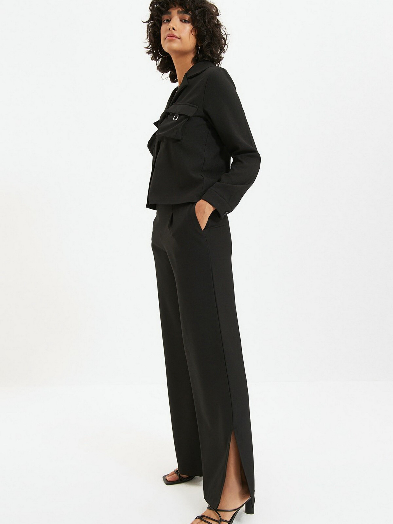 Брюки повседневные Trendyol модель TWOAW22PL0038/Siyah Фото