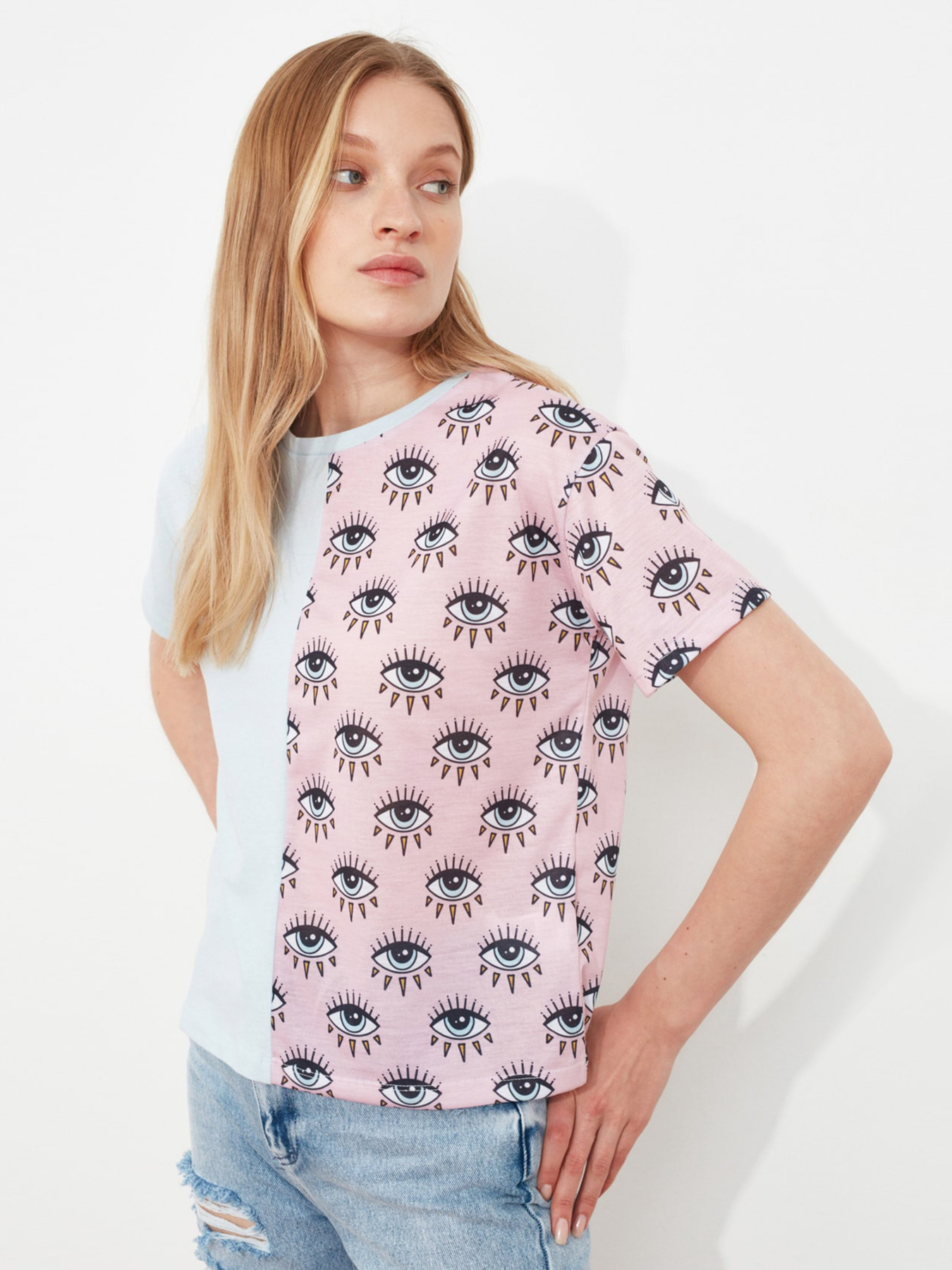 Футболка Trendyol модель TWOSS21TS2614/Mavi Фото