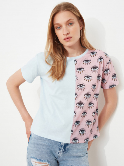 Футболка Trendyol модель TWOSS21TS2614/Mavi — фото 4 - INTERTOP