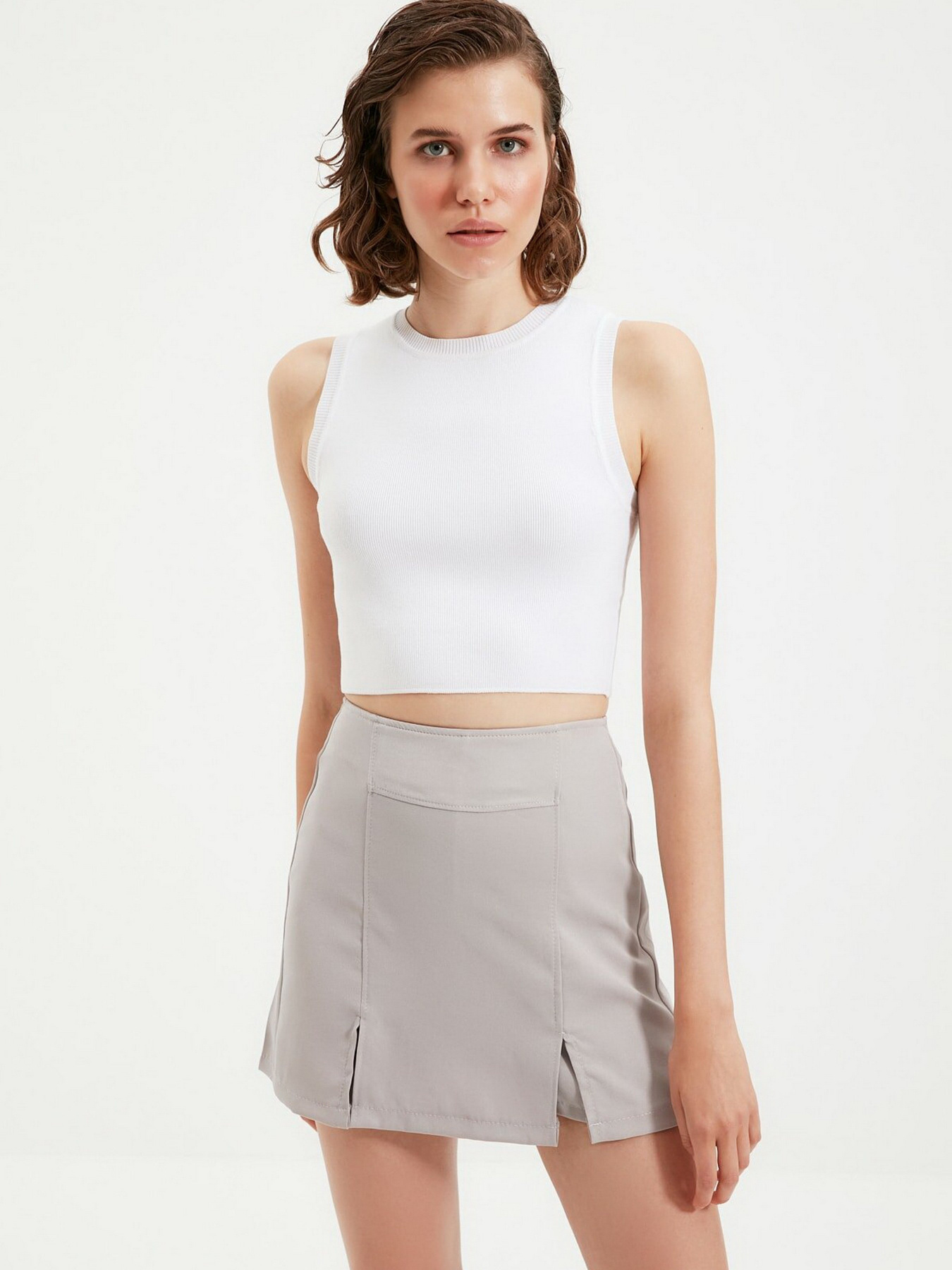 Юбки Trendyol модель TWOSS20SR0364/Gri Фото