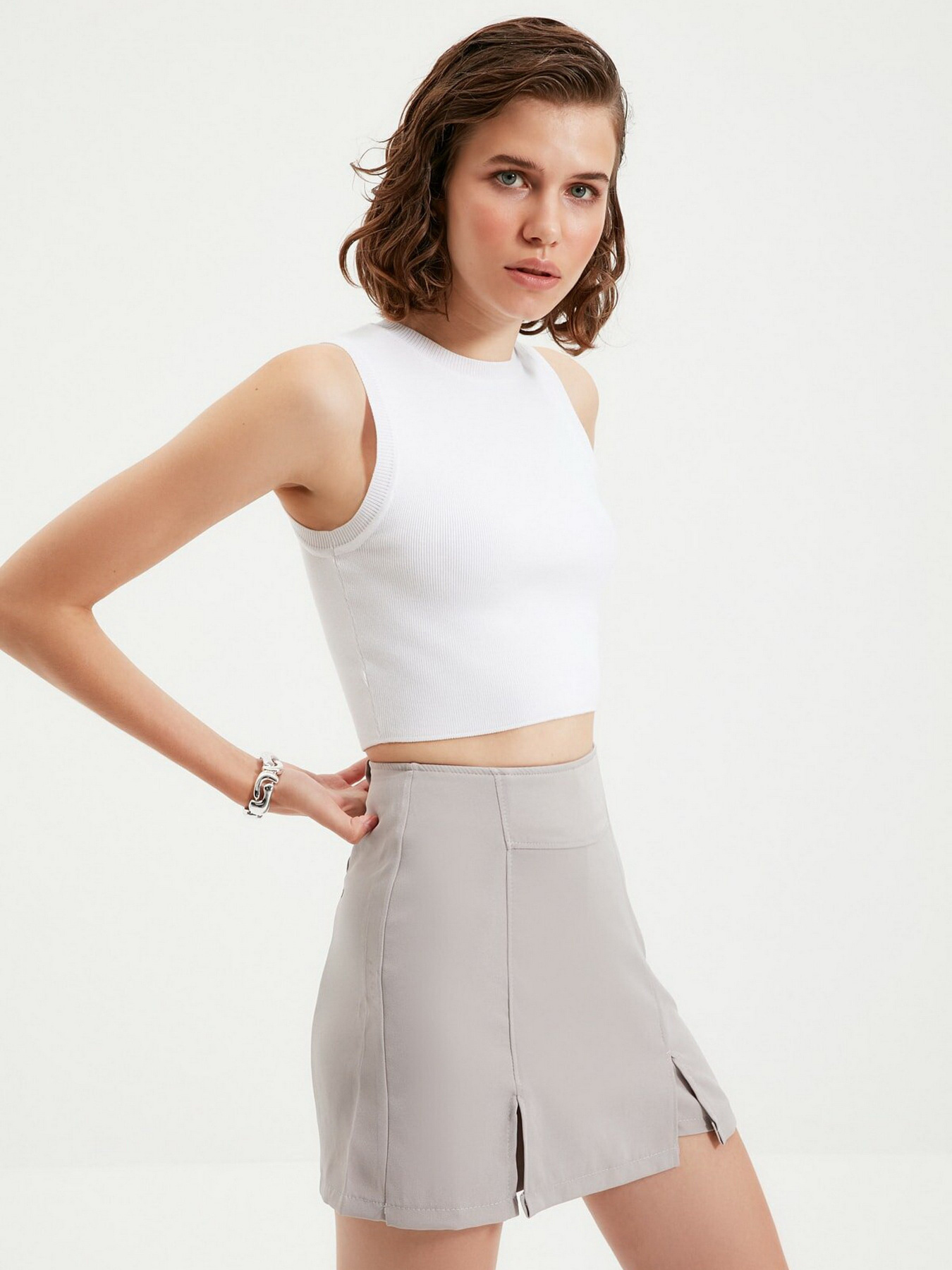 Спідниця-шорти Trendyol модель TWOSS20SR0364/Gri Фото