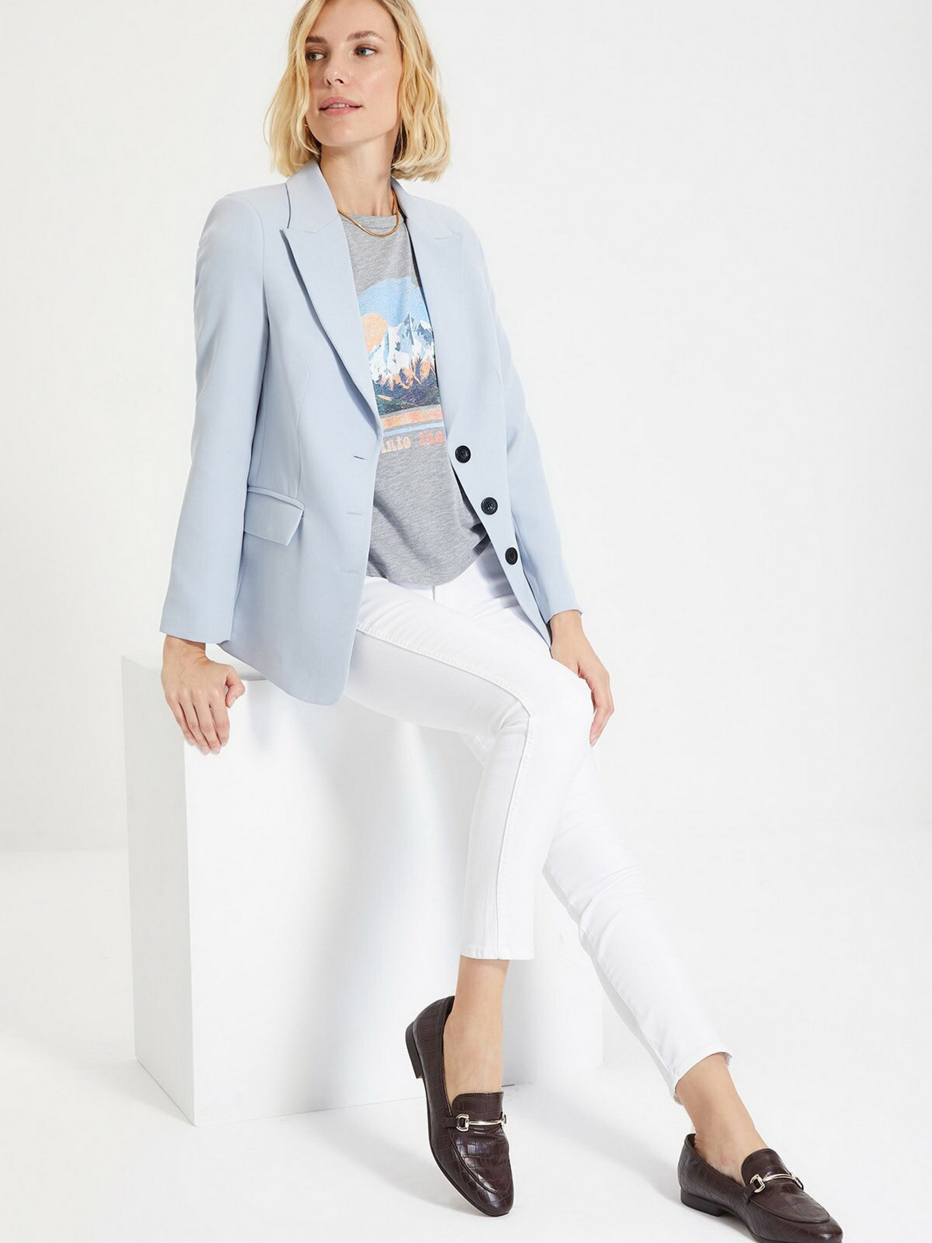 Футболки і поло Trendyol модель TWOSS21TS4013/Gri Фото