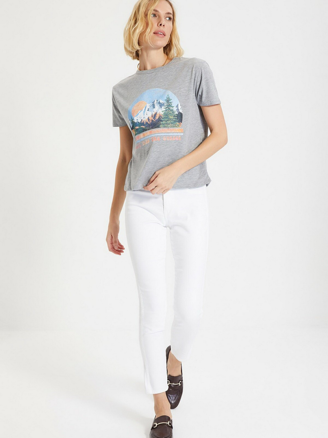 Футболки і поло Trendyol модель TWOSS21TS4013/Gri Фото