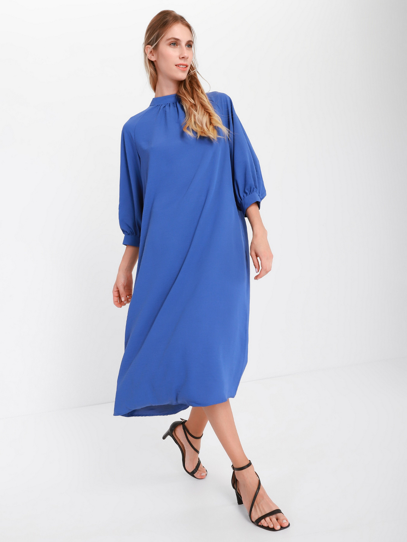 Платье миди Trendyol модель TWOAW22EL0108/Lacivert Платье миди Trendyol модель TWOAW22EL0108/Lacivert Фото