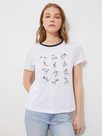 Футболка Trendyol модель TWOSS21TS2607/Beyaz Фото