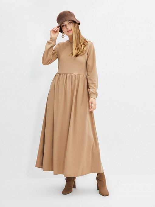 Платье макси Trendyol модель TCTAW22EB0023/Bej Фото