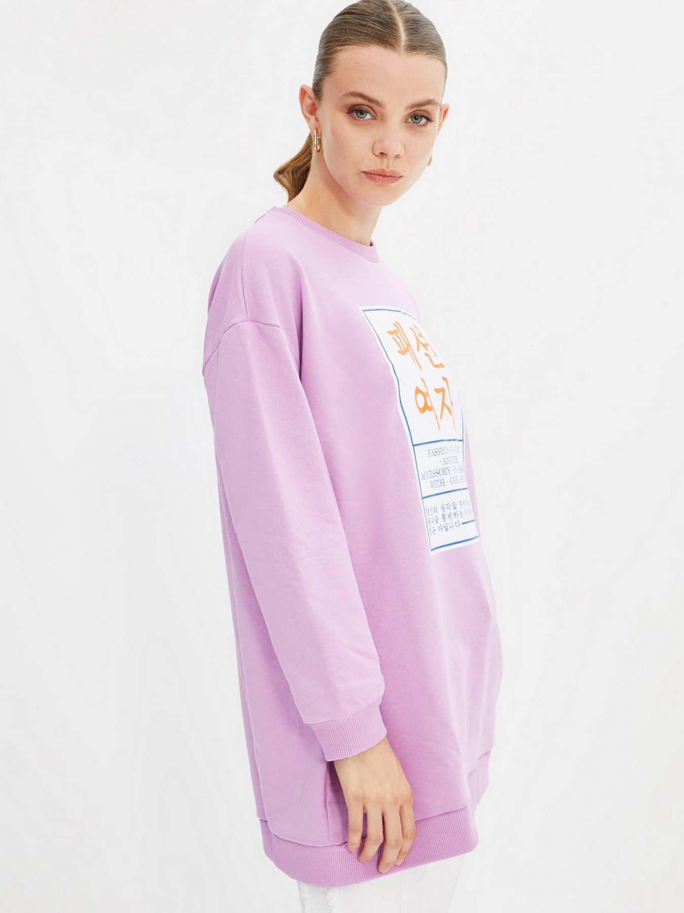 Свитшот Trendyol модель TCTAW22TW0038/Lila Фото