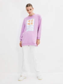 Свитшот Trendyol модель TCTAW22TW0038/Lila Фото