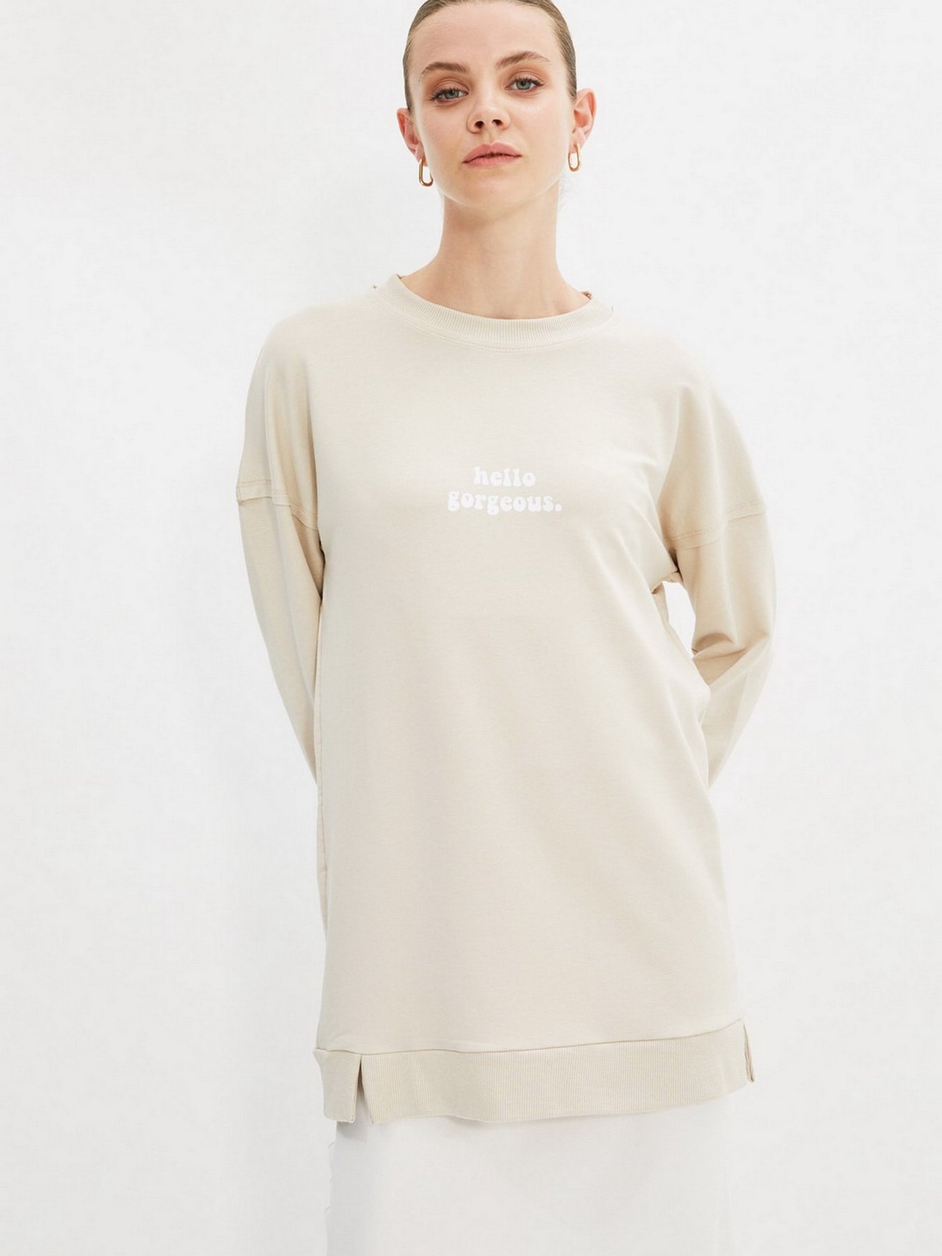 Свитшот Trendyol модель TCTSS21SW0339/Bej Фото