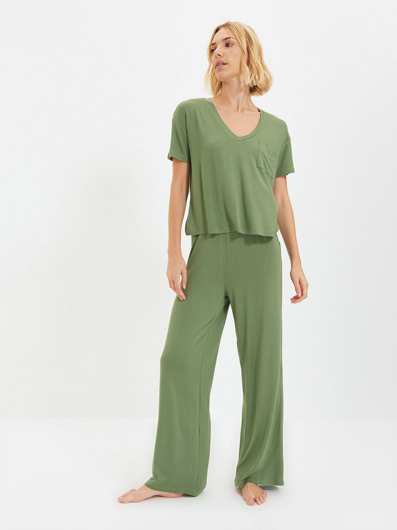 Футболка Trendyol модель THMAW22PT0024/Yesil Фото