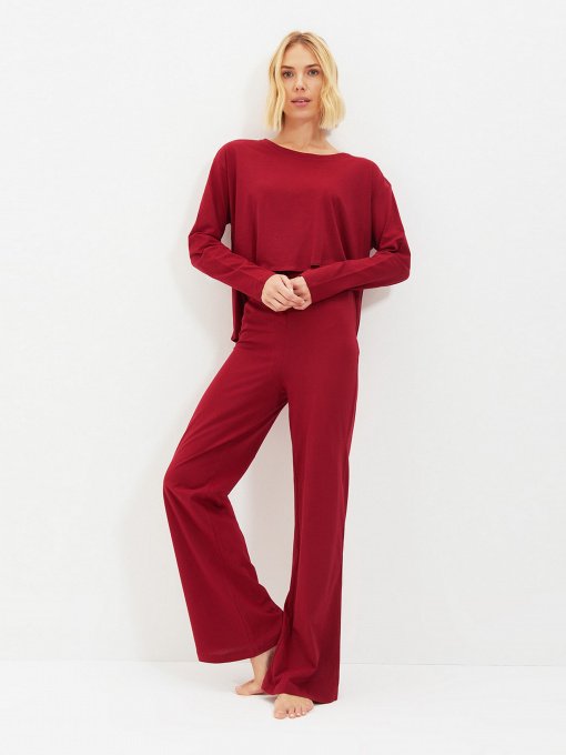 Лонгслив Trendyol модель THMAW22PT0032/Bordo Фото