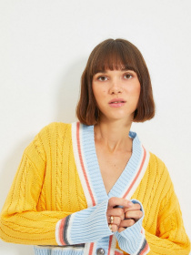 Кардиган Trendyol модель TWOAW20FV0017/Sari Кардиган Trendyol модель TWOAW20FV0017/Sari Фото