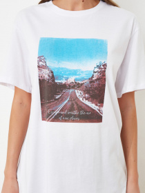 Футболка Trendyol модель TWOSS21TS1108/Beyaz Футболка Trendyol модель TWOSS21TS1108/Beyaz Фото