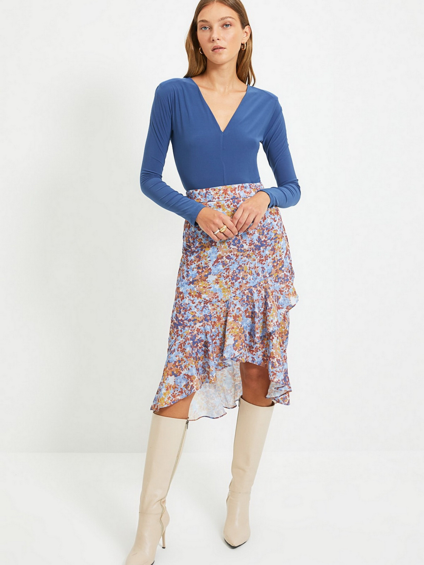 Лонгслив Trendyol модель TWOAW21BZ0249/ACik Mavi Фото