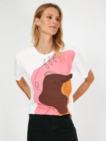 Футболки и поло Trendyol модель TWOSS21TS3937/Ekru Футболки и поло Trendyol модель TWOSS21TS3937/Ekru Фото