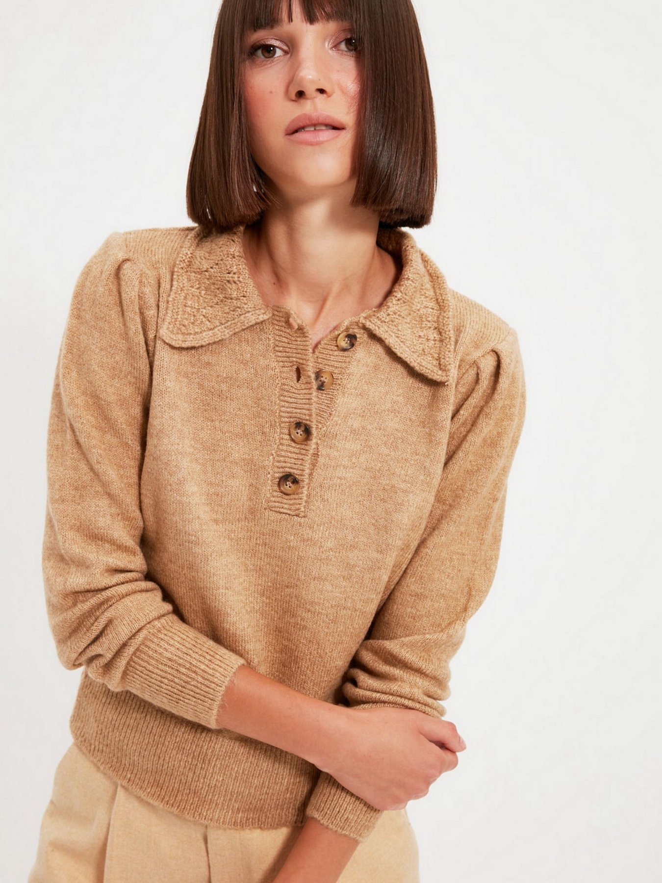 Джемпер Trendyol модель TWOAW21KZ1182/Camel Фото