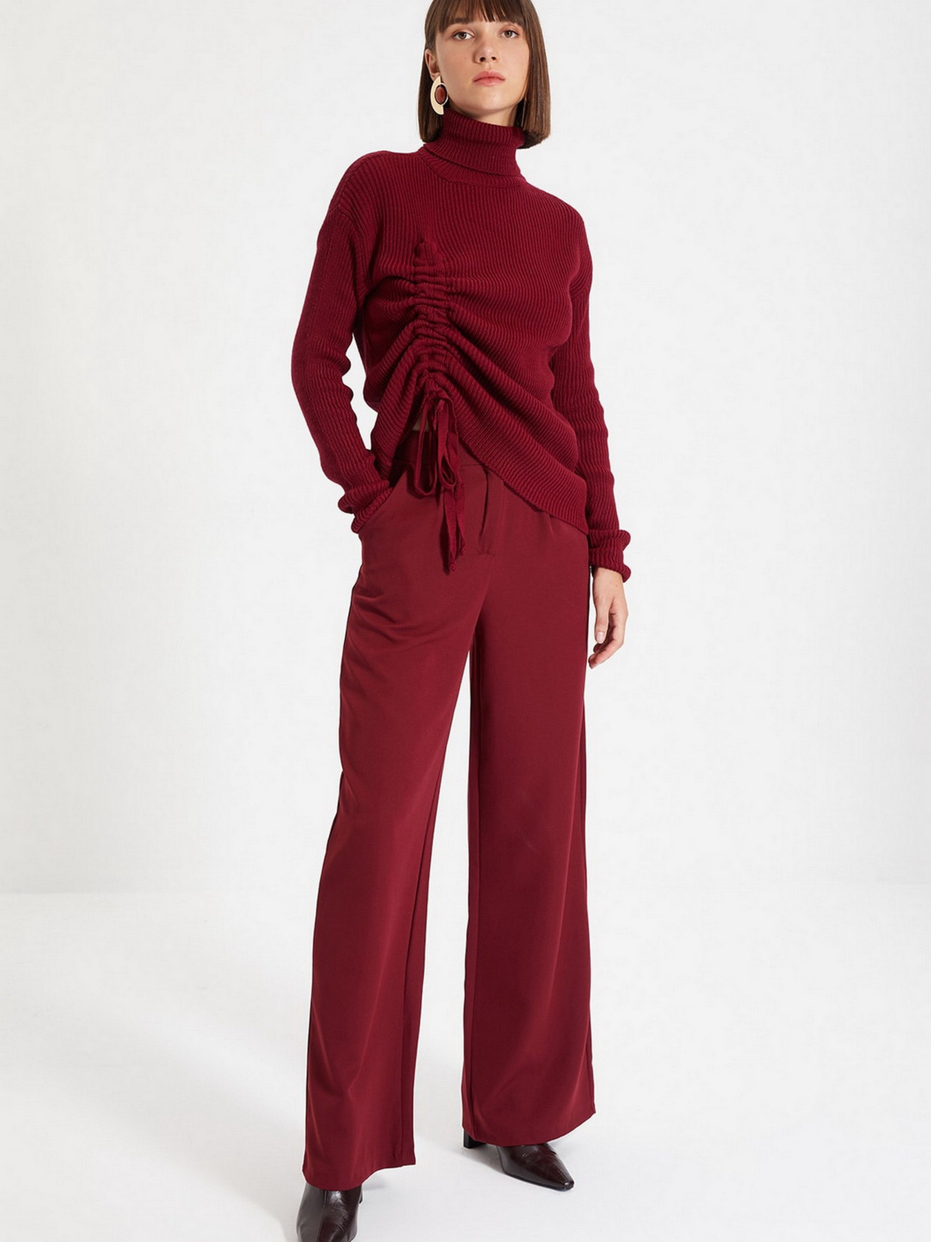 Свитер Trendyol модель TWOAW21KZ2014/Bordo Фото