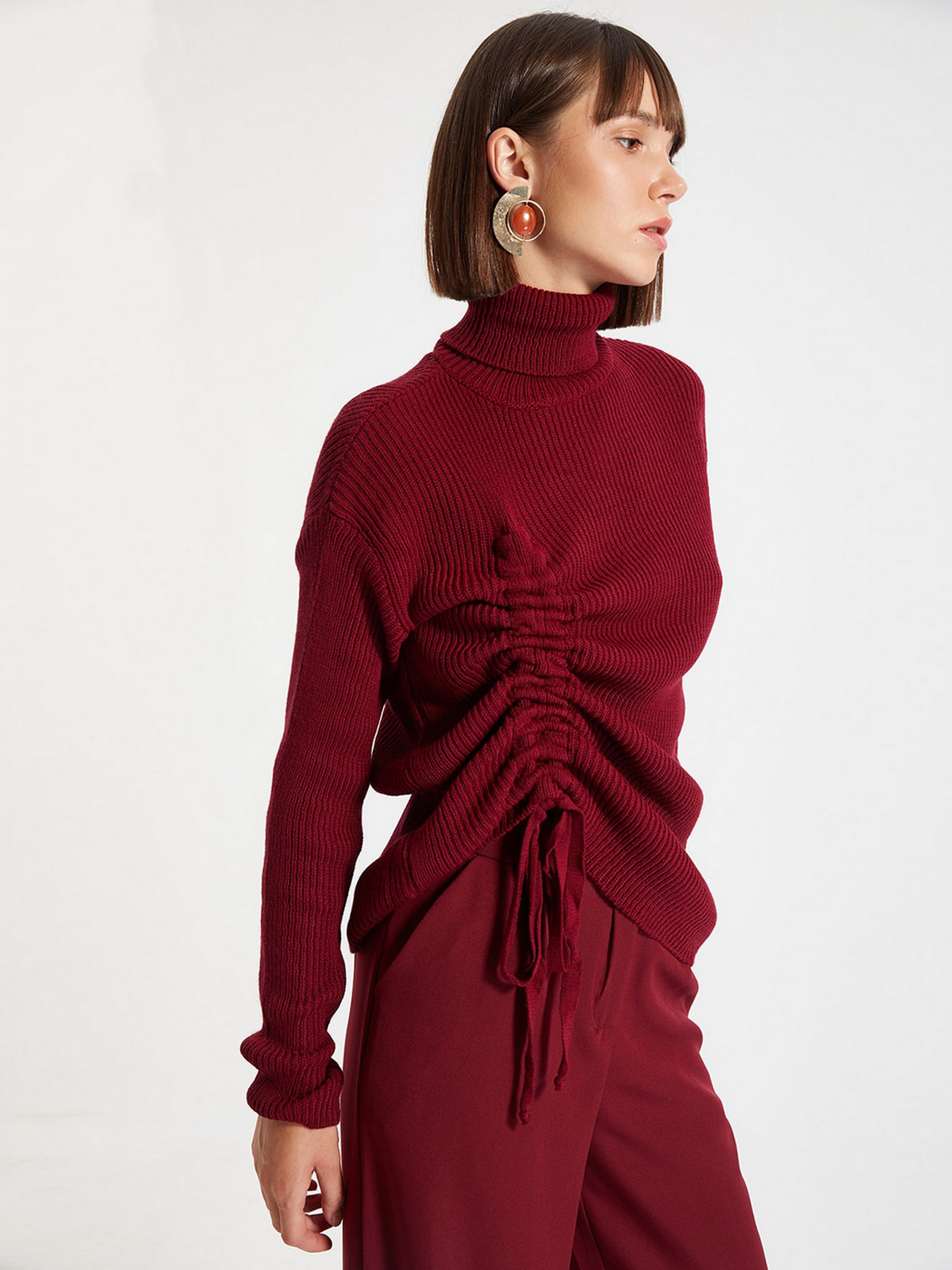 Свитер Trendyol модель TWOAW21KZ2014/Bordo Фото