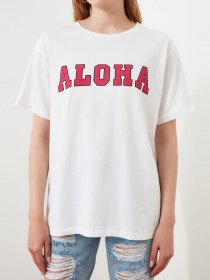 Футболка Trendyol модель TWOSS21TS2682/Beyaz Фото